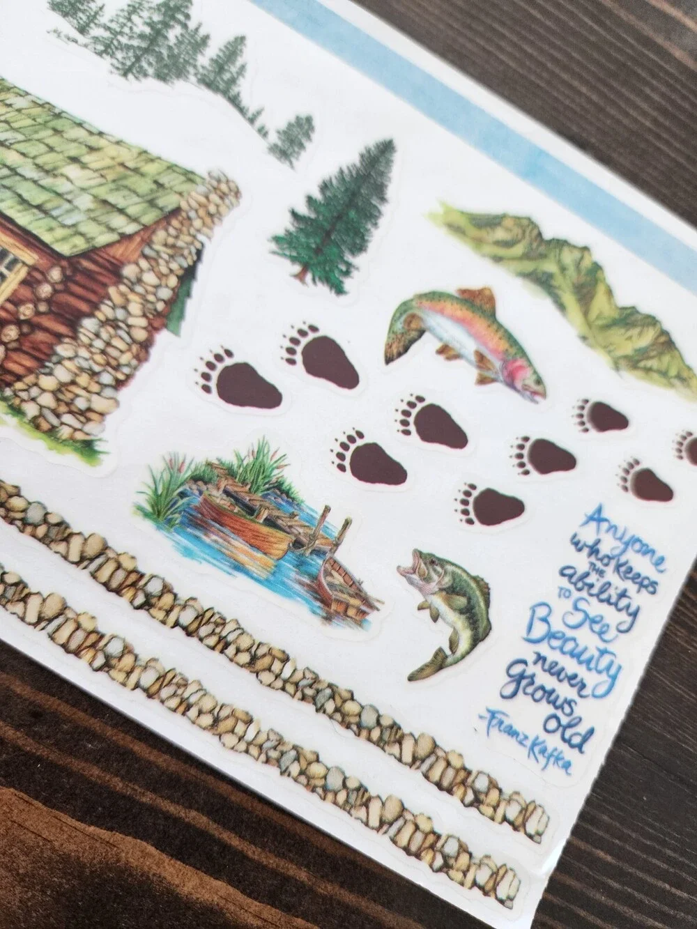 PSX Mountain Retreat Jumbo Sticker Sheets Scrapbooking Vintage Retired NEW #21